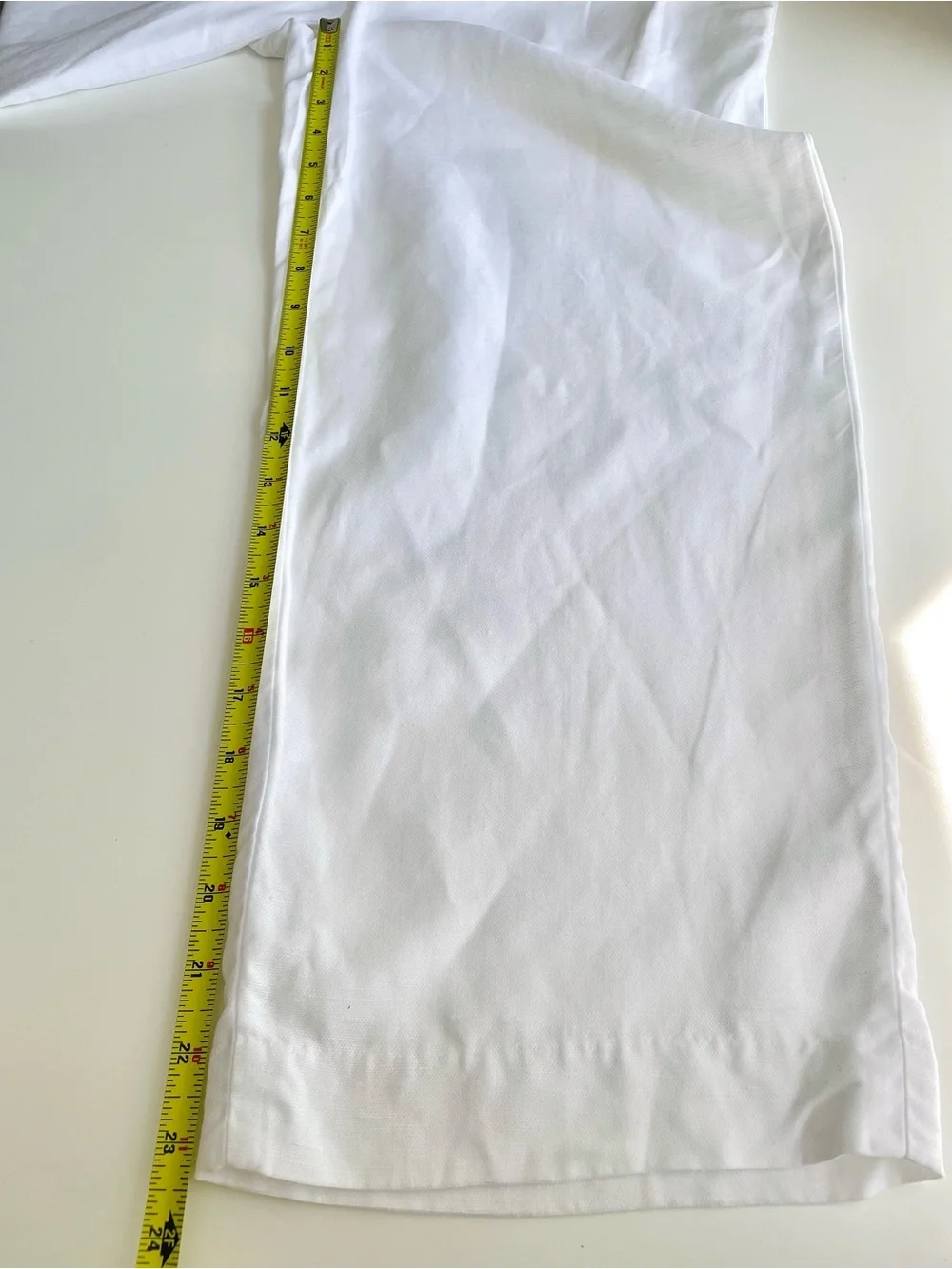 Aritzia Wilfred The Effortless Pant Size 4 White Cruise Linen Wide-Leg Cropped